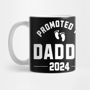 Promoted to Daddy 2024 New Father Pregnancy Announcement Mug